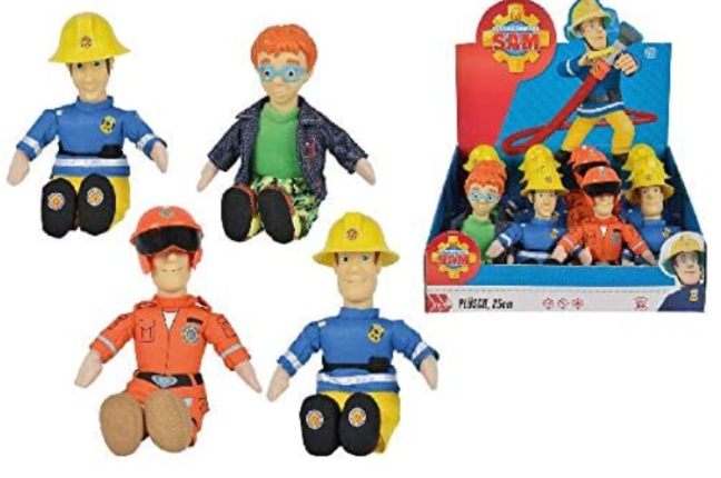 Fireman Sam Beanie Plush Figure 4 Pack