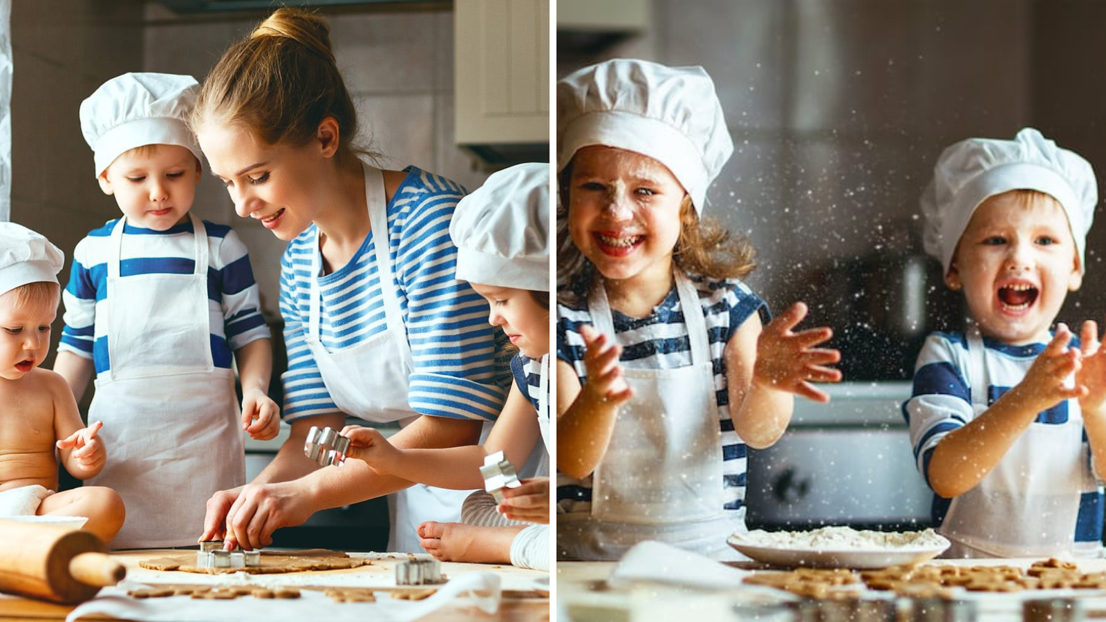 Kids imitate their parents to prepare food.
