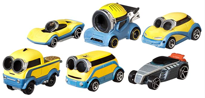 Hot Wheels ​​Minions: The Rise of Gru Bundle 6-Pack of Vehicles 1:64 Scale Character Cars