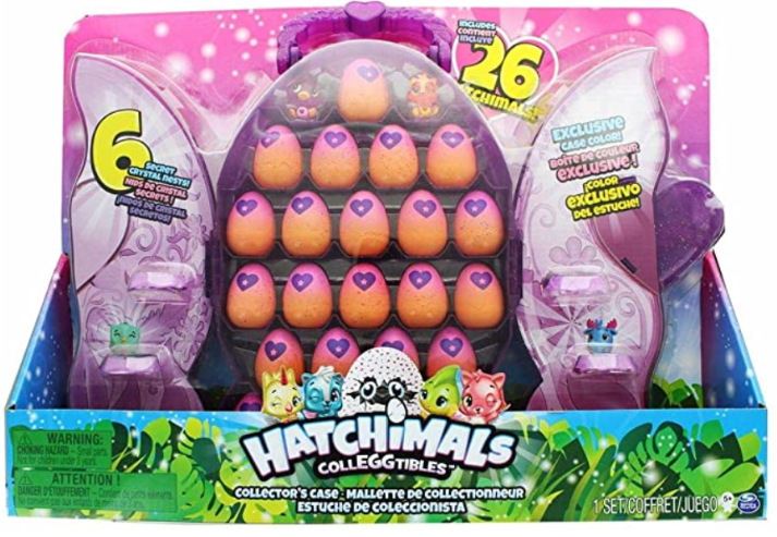 SpinMaster Hatchimals Colleggtibles Set & Glittery Purple Collectors Case.