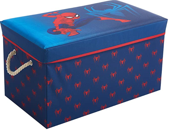 Idea Nuova Marvel Spiderman Collapsible Toy Storage Bench and Ottoman
