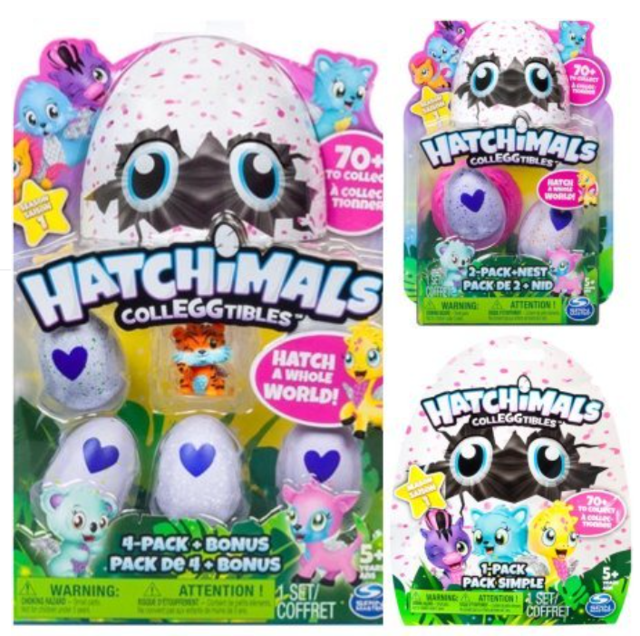 Hatchimals Colleggtibles Season 1 4-pack + bonus, 2-pack + nest, 1 blind SET (random assortment)