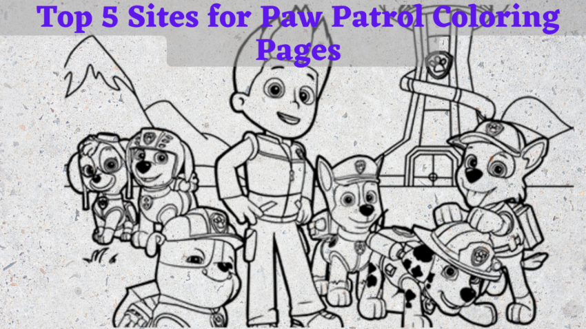 top 5 sites for paw patrol coloring pages