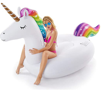 Inflatable Unicorn Pool Float.